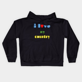 i love my country Kids Hoodie